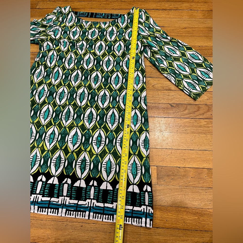 LN Laundry Shelli Segal Printed Coverup Shift Dress L large beach lined LN - Picture 6 of 9